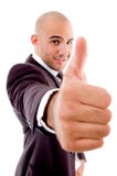 Executive showing thumbs up stock images Executive showing thumbs up stock images