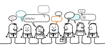 Executivos & rede social ilustração royalty free Executivos & rede social ilustração royalty free