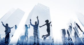 Executivos do excitamento Victory Achievement Concept do sucesso fotografia de stock Executivos do excitamento Victory Achievement Concept do sucesso fotografia de stock