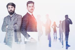 Executivos na cidade, conceito da liderança fotografia de stock royalty free Executivos na cidade, conceito da liderança fotografia de stock royalty free
