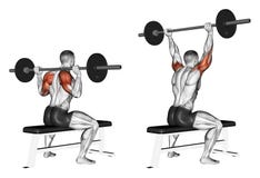 Exercising. Press Of A Bar Because Of The Head Sit Royalty Free Stock Photography Exercising. Press Of A Bar Because Of The Head Sit Royalty Free Stock Photography