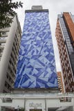 Exklusiv byggnad (Cláudio Tozzi Mural) - Brasilien arkivfoto Exklusiv byggnad (Cláudio Tozzi Mural) - Brasilien arkivfoto