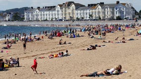 Exmouth in Devon England Juli 2018 stockfotos Exmouth in Devon England Juli 2018 stockfotos