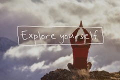 Explore yourself concept yoga photo stock photography Explore yourself concept yoga photo stock photography