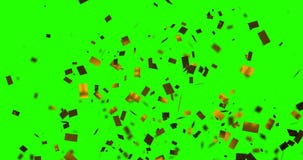 Explosion From Bottom Gold Sparkle Glitter Foil Confetti Animation On Chroma Key Green Screen Background Happy New Year Holiday Stock Video Video Of Movement Happy