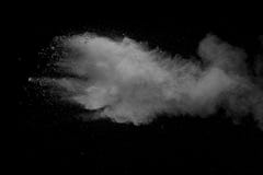 Explosion of white dust on black background. stock image Explosion of white dust on black background. stock image