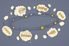 Explosions and splash of waves in comic style. royalty free illustration Explosions and splash of waves in comic style. royalty free illustration