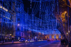Exponerad Calle de Alcalà ¡ i jul i Madrid arkivbilder Exponerad Calle de Alcalà ¡ i jul i Madrid arkivbilder