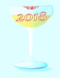 2018 exponeringsglas av Champagne stock illustrationer 2018 exponeringsglas av Champagne stock illustrationer