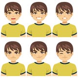 Expressions de visage d'homme illustration stock Expressions de visage d'homme illustration stock