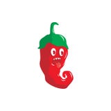 Expressão bonito da ilustração da pimenta da malagueta picante ilustração do vetor Expressão bonito da ilustração da pimenta da malagueta picante ilustração do vetor