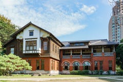 Exterior view of the Beitou Hot Spring Museum stock images Exterior view of the Beitou Hot Spring Museum stock images