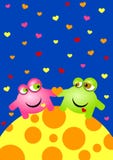 Extranjeros en tarjeta del día de tarjetas del día de San Valentín del amor ilustración del vector Extranjeros en tarjeta del día de tarjetas del día de San Valentín del amor ilustración del vector