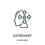 extrovert icon vector from human mind collection. Thin line extrovert outline icon vector illustration. Linear symbol for use on vector illustration extrovert icon vector from human mind collection. Thin line extrovert outline icon vector illustration. Linear symbol for use on vector illustration