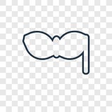 Eye mask concept vector linear icon isolated on transparent back royalty free illustration Eye mask concept vector linear icon isolated on transparent back royalty free illustration