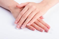 Żeński klasyczny manicure zdjęcia royalty free Żeński klasyczny manicure zdjęcia royalty free