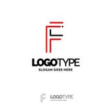 F logo Cyfrowego loga szablon Czarny i Czerwony logo szablon, technika royalty ilustracja F logo Cyfrowego loga szablon Czarny i Czerwony logo szablon, technika royalty ilustracja