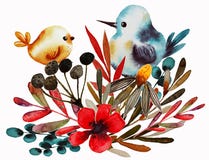F?ltblommatryck med f?geln royaltyfri illustrationer F?ltblommatryck med f?geln royaltyfri illustrationer