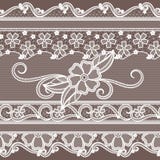 Fabric lace with flowers decoration. Fashion seamless background in baroque style royalty free illustration Fabric lace with flowers decoration. Fashion seamless background in baroque style royalty free illustration
