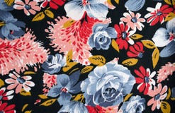 Fabric texture with flowers