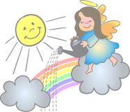 Fabricación de un ángel/EPS del arco iris ilustración del vector Fabricación de un ángel/EPS del arco iris ilustración del vector