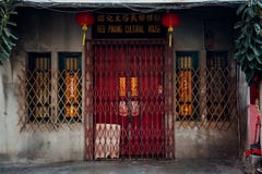 Facade of the old shophouse building, Penang, Malaysia Stock Photo Facade of the old shophouse building, Penang, Malaysia Stock Photo