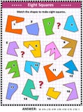 Faccia il puzzle dell'immagine di per la matematica dei quadrati Immagini Stock Faccia il puzzle dell'immagine di per la matematica dei quadrati Immagini Stock