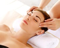 Face Massage. Close-up of a Young Woman Getting Spa Treatment. royalty free stock images Face Massage. Close-up of a Young Woman Getting Spa Treatment. royalty free stock images