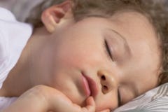 Face Of A Sleeping Toddler Royalty Free Stock Photo