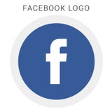 Facebook logo with vector Ai file. rounded coloured royalty free illustration Facebook logo with vector Ai file. rounded coloured royalty free illustration