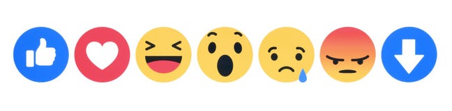 Facebook novo como reações compreensivo de Emoji do botão 7 ilustração stock Facebook novo como reações compreensivo de Emoji do botão 7 ilustração stock