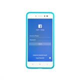 Facebook page on the smartphone on white background stock photo Facebook page on the smartphone on white background stock photo