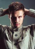 Facial emotions. Fashion portrait of man. male grooming and barber. fashion man with unshaven beard. man. Beard and stock images Facial emotions. Fashion portrait of man. male grooming and barber. fashion man with unshaven beard. man. Beard and stock images