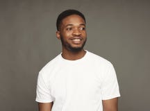 Facial expression, emotions, friendly black man smiling royalty free stock image Facial expression, emotions, friendly black man smiling royalty free stock image