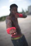 Facing Kickboxing Stock Image