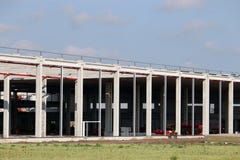 Factory construction site with workers industry zone Royalty Free Stock Images Factory construction site with workers industry zone Royalty Free Stock Images