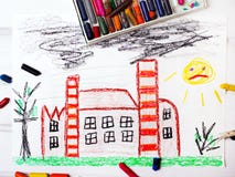factory with the smoking chimneys royalty free illustration factory with the smoking chimneys royalty free illustration