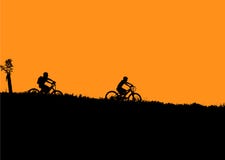 Fahrradkinder lizenzfreie abbildung Fahrradkinder lizenzfreie abbildung