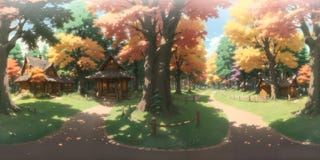 Free Fairtale Magic Forest Anime 360 HDRI Stock Photography - 283198502