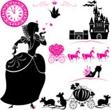 Fairytale Set - silhouettes of Cinderella, Pumpkin