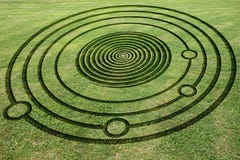 Fake Crop Circle In The Meadow Royalty Free Stock Photo Fake Crop Circle In The Meadow Royalty Free Stock Photo