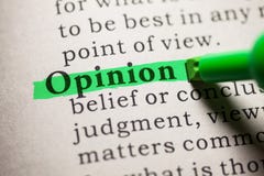 Definition of the word opinion