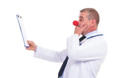 Fake doctor being speachless stock image Fake doctor being speachless stock image