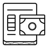 Fakturera vektorsymbolen, pengarfaktura stock illustrationer Fakturera vektorsymbolen, pengarfaktura stock illustrationer