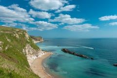 Falaises de Dorset et bord de la mer de plage photos stock Falaises de Dorset et bord de la mer de plage photos stock