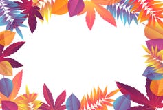 Fall Frame With Autumn Foliage Royalty Free Stock Image