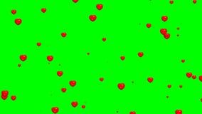 falling hearts green screen falling hearts green screen