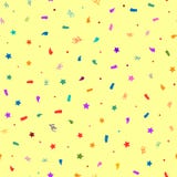 Falling colorful bright confetti. Cute seamless pattern. Festive endless print. Stock Photo Falling colorful bright confetti. Cute seamless pattern. Festive endless print. Stock Photo