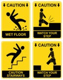 Falling man - caution sign