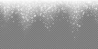 Falling snow flake pattern background. White cold snowfall overlay texture isolated on transparent background. Winter Xmas snowfla